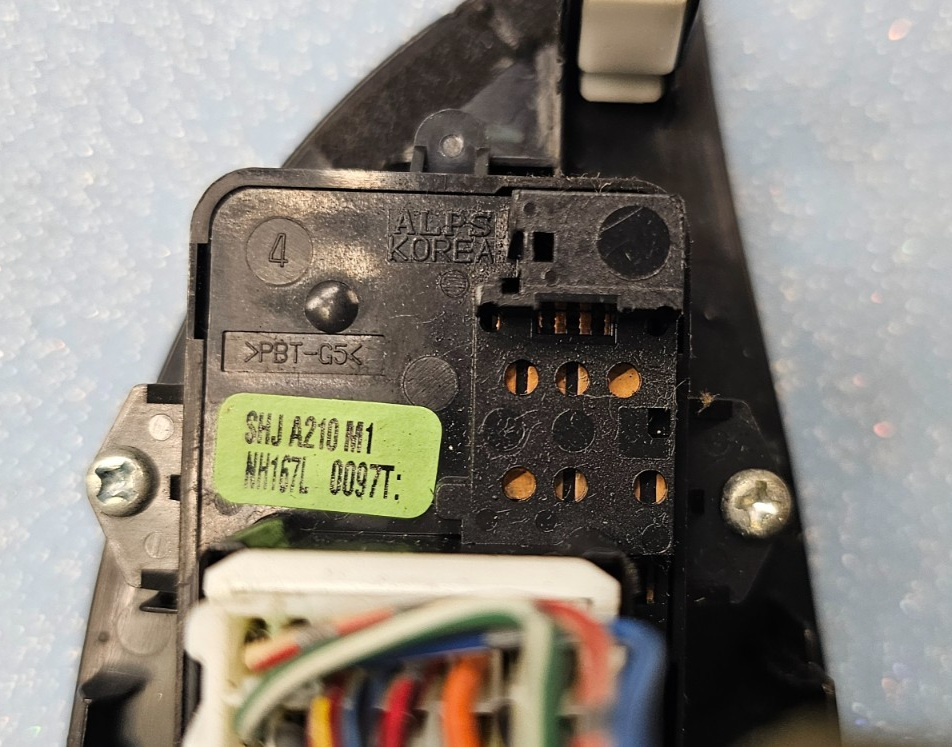 🔥05-10 Honda Odyssey Left Driver Door Power Window Switch LH Push Pull Silver