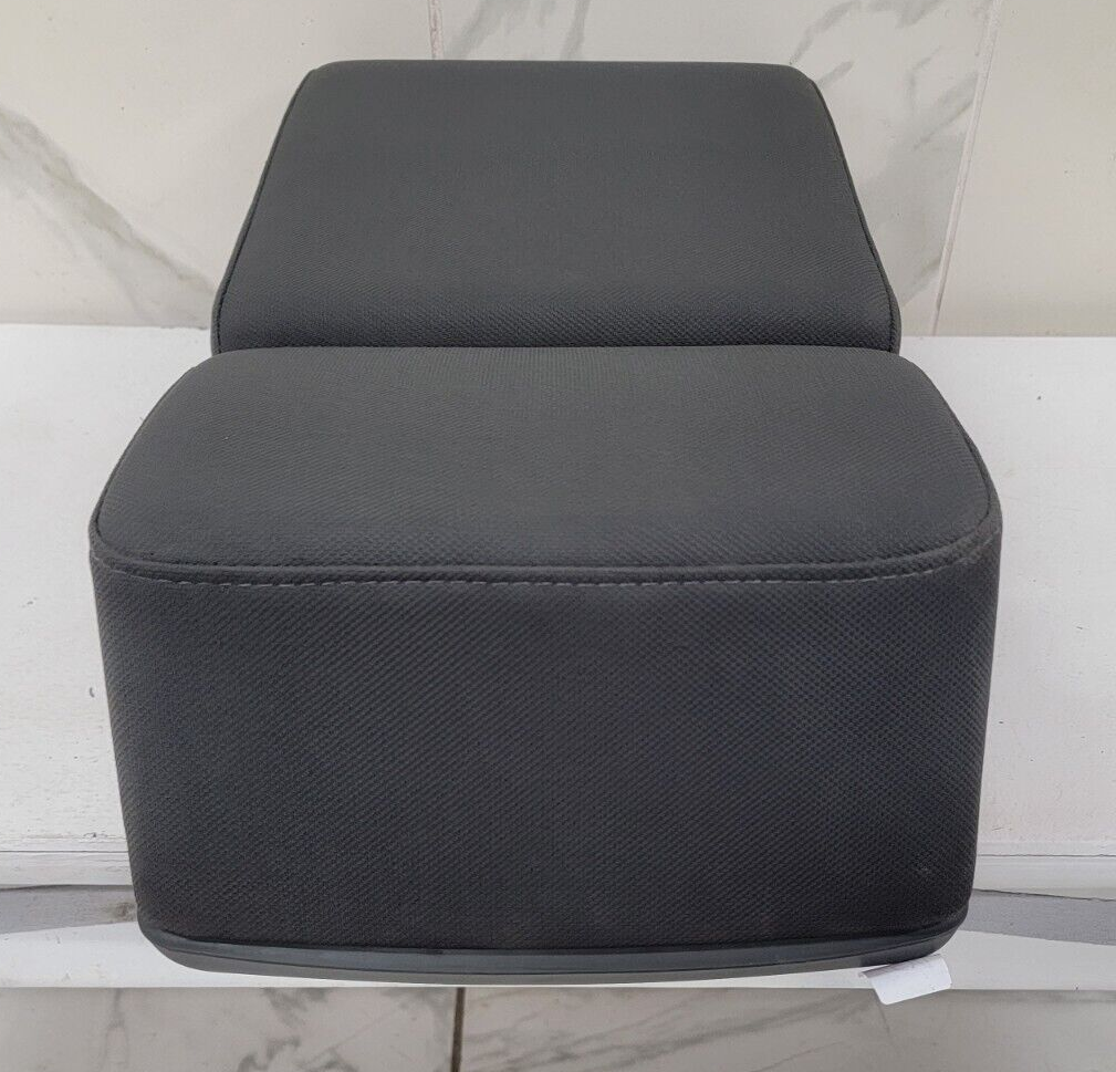 04-08 Ford F-150 Jump Seat Center Console Armrest Cup Holder Cloth Dark Gray JS1