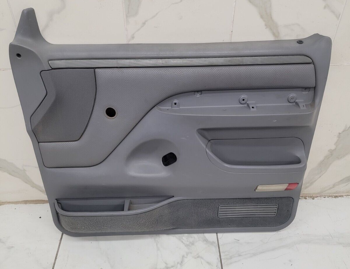 🔥92-96 Ford F150 BRONCO Interior DOOR PANEL Front RIGHT Passenger w/Auto GRAY