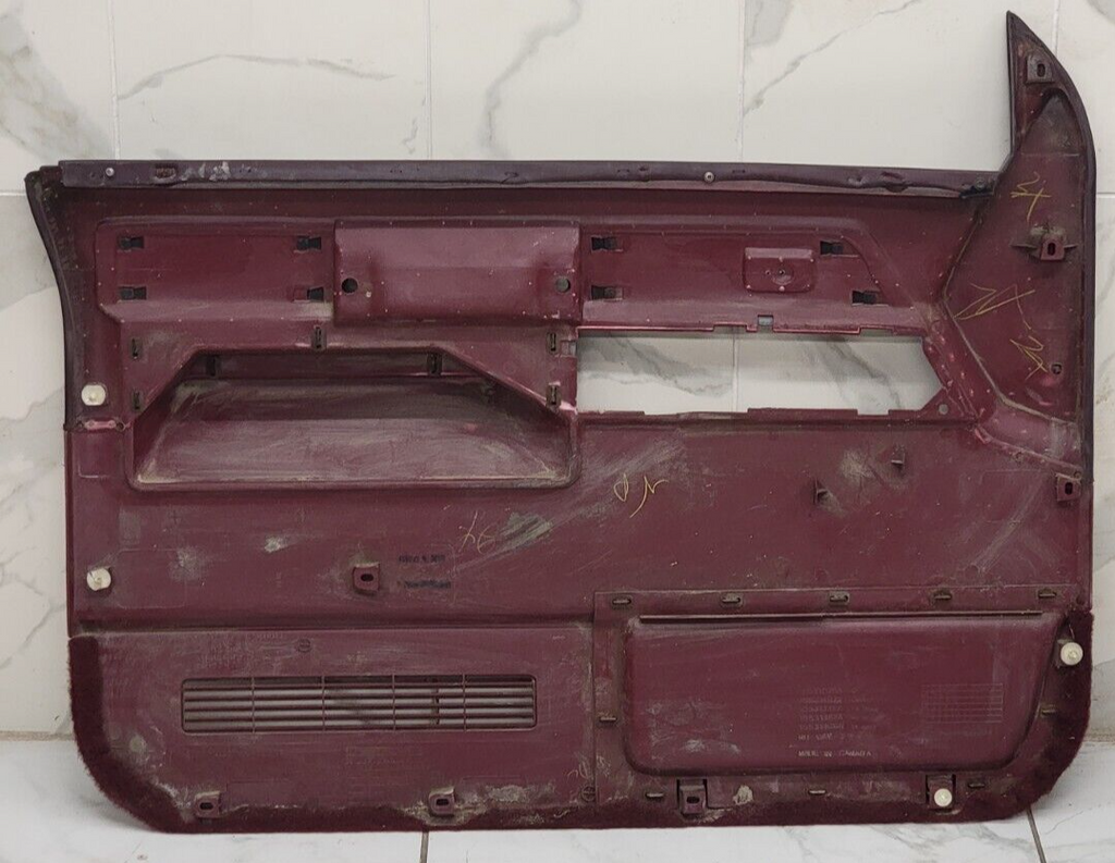 🔥88-94 CHEVY GMC C/K Suburban DOOR PANEL Front right passenger w/Auto Maroon D1