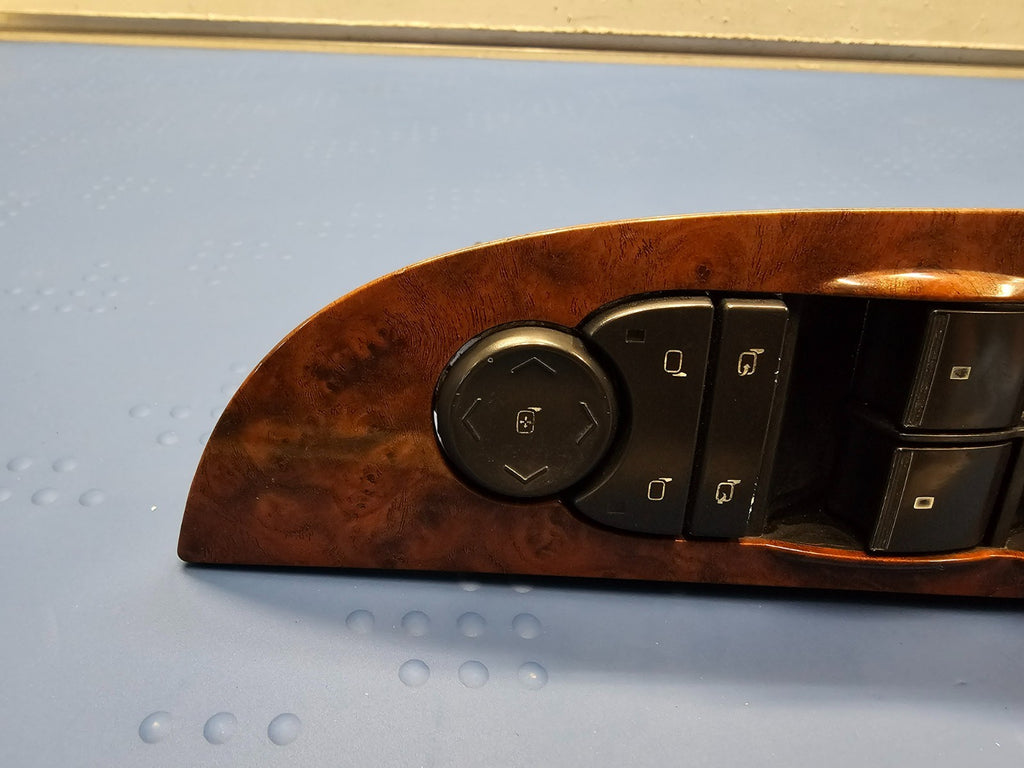 07-14 Tahoe Yukon Suburban Left Driver Door Window Master Switch Wood