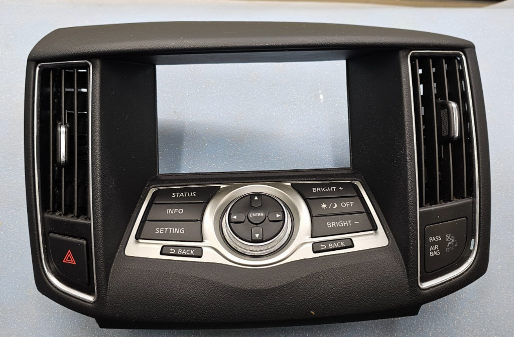 🔥09-14 NISSAN Maxima Dash Display Navigation Control Bezel Trim Panel Black OEM
