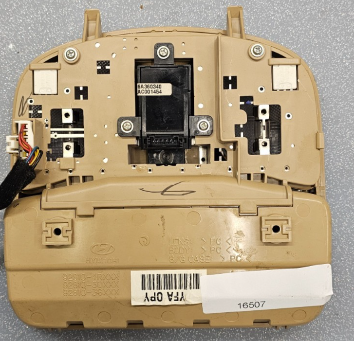 🔥11-14 HYUNDAI SONATA OVERHEAD CONSOLE DOME LIGHT STORAGE SUNROOF STORAGE TAN