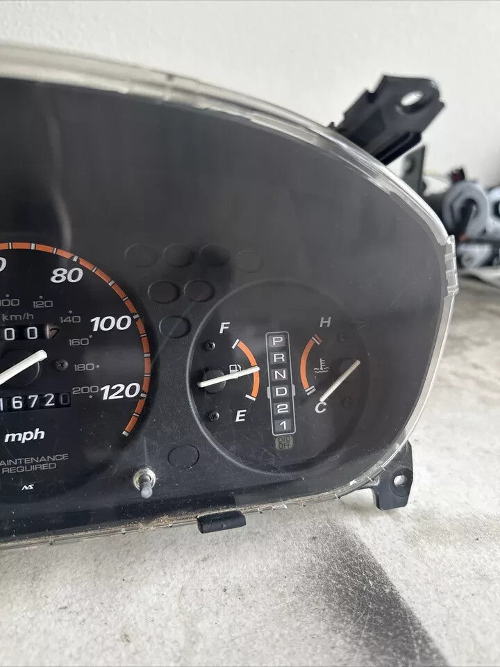 🔥97-01 Honda CRV Dash Instrument Cluster Speedometer Gauge Odometer Trim Panel