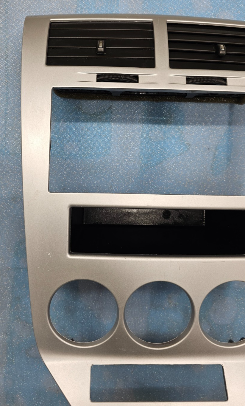 🔥07-09 Dodge CALIBER Dash Radio Center BEZEL Climate Dash Trim Vents Silver