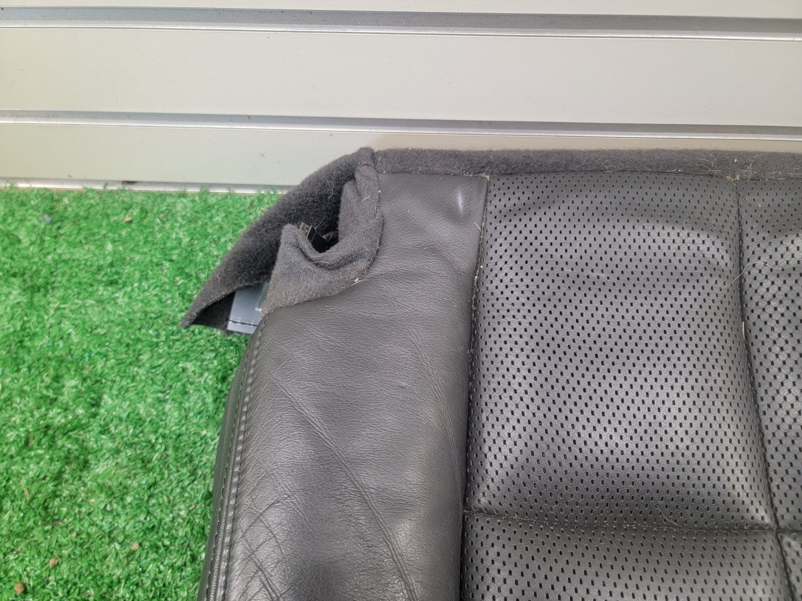 2007-2014 Lincoln Navigator Passenger Bottom Leather Seat Cover Gray