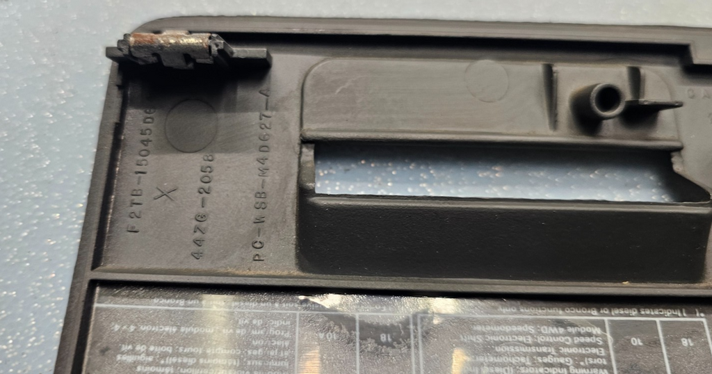 🔥92-97 Ford F150 F250 F350 Bronco Fuse box Cover Trim Panel Bezel black OEM