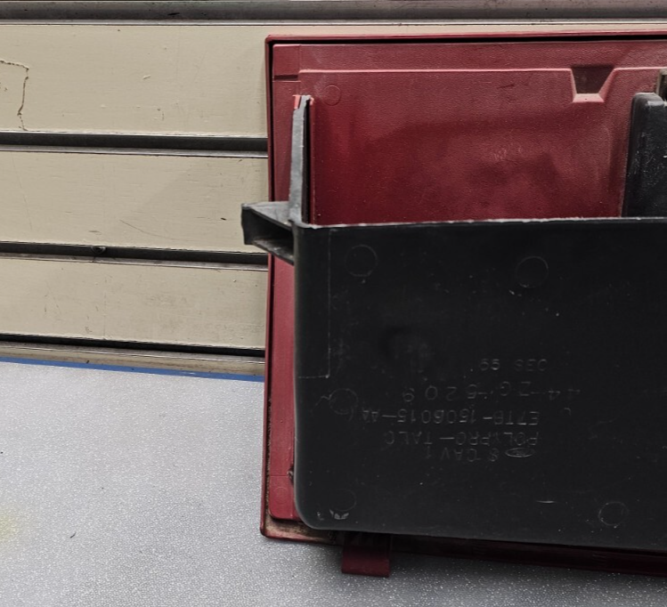 87-91 Ford F150 F250 F350 Dash Glove Box Storage Compartment Panel Assembly Red