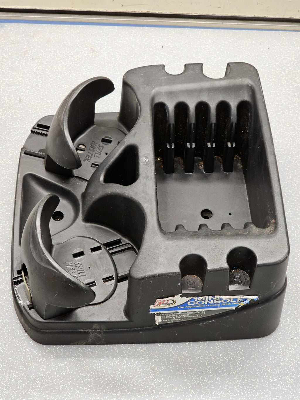 🔥11-16 Ford F250 Super Duty FRONT DASH FOLDING DUAL CUP DRINK HOLDER BLACK