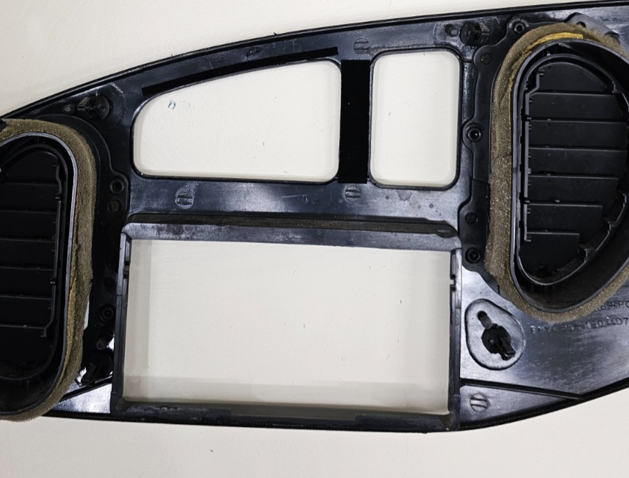 🔥97-03 Ford E-150 Econoline Dash Instrument Cluster Bezel Climate Radio Black