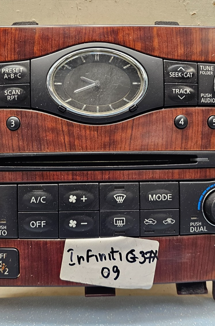 🔥07-08 Infiniti G35 Dash AC A/C HVAC Heater Temperature Climate Control Wood