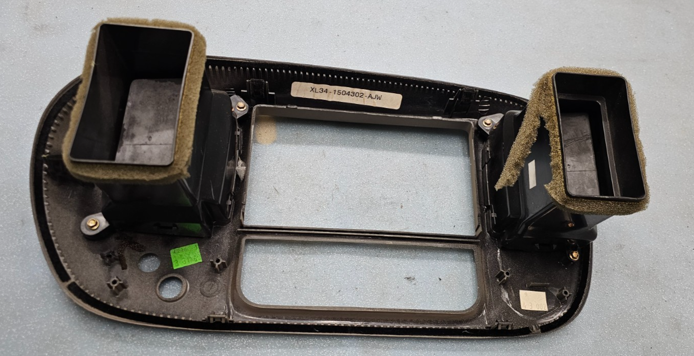 🔥97-03 Ford F150 Center Dash FM Radio Climate Trim Stereo BEZEL Panel DK TAN B1