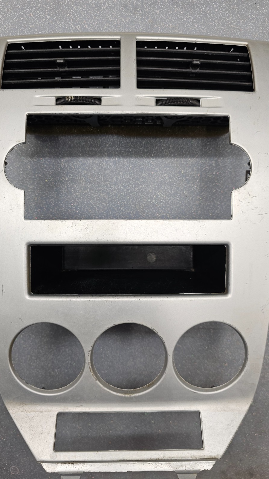 🔥07-09 Dodge CALIBER Dash Radio Center BEZEL Climate Dash Trim Vents Silver