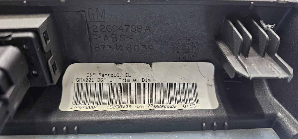 🔥05-10 Chevy Cobalt Pontiac G5 Interior Light Dimmer Switch Gray Trim Black OEM
