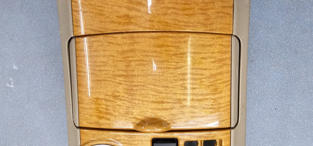 🔥08-10 HIGHLANDER FRONT CENTER SHIFTER BEZEL PANEL CUP DRINK HOLDER WOOD OEM