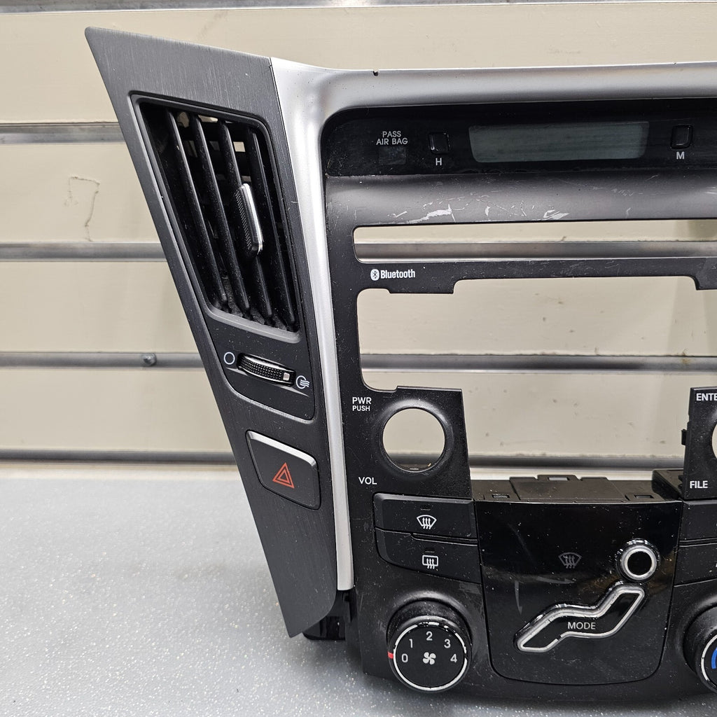 🔥11-14 Sonata Dash AM/FM Radio Display Bezel Trim Panel Climate Silver/Black