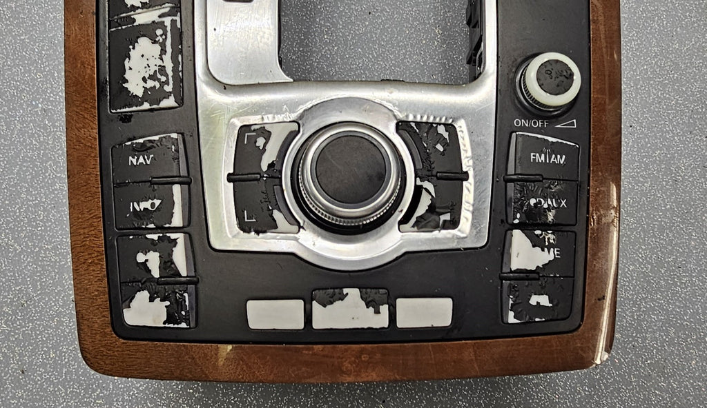 🔥07-15 Audi Q7 A6 Center Console Gear Shifter Shift Selector Control Bezel Wood
