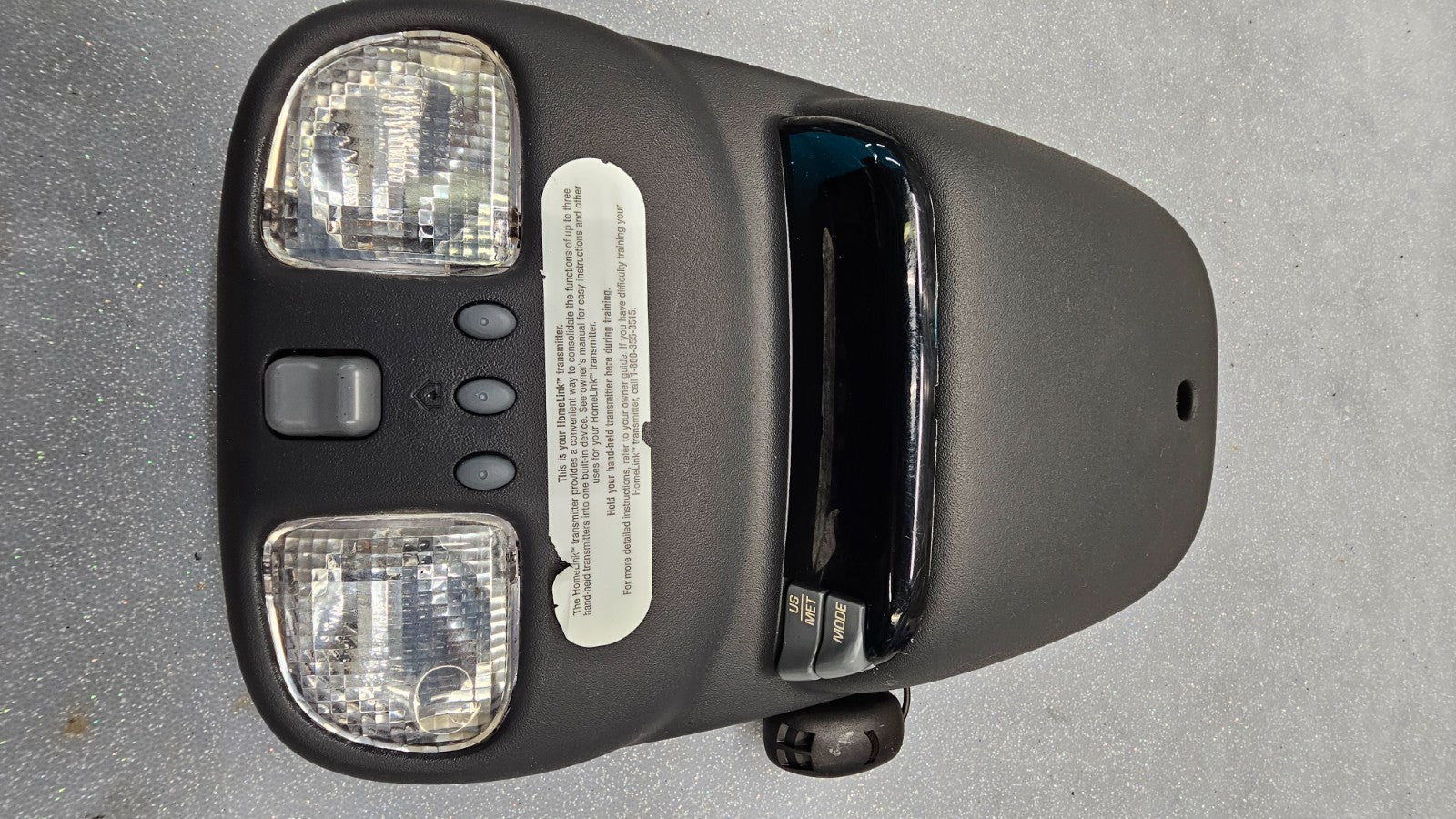 🔥98-04 S10 Blazer Jimmy Dome Light Sun Roof Overhead Console Homelink Black