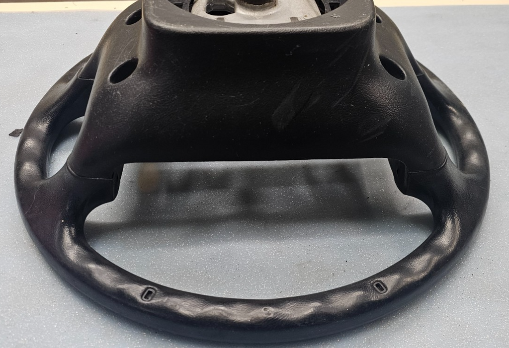 🔥92-96 FORD Bronco F-150 F-250 F-350 Leather Steering Column Wheel Black OEM