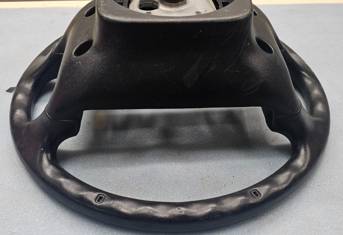 🔥92-96 FORD Bronco F-150 F-250 F-350 Leather Steering Column Wheel Black OEM