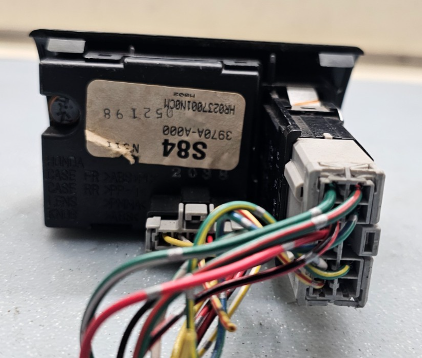 🔥98-02 Honda Accord Center Dash Clock Hazard Switch Board Digital Button Black