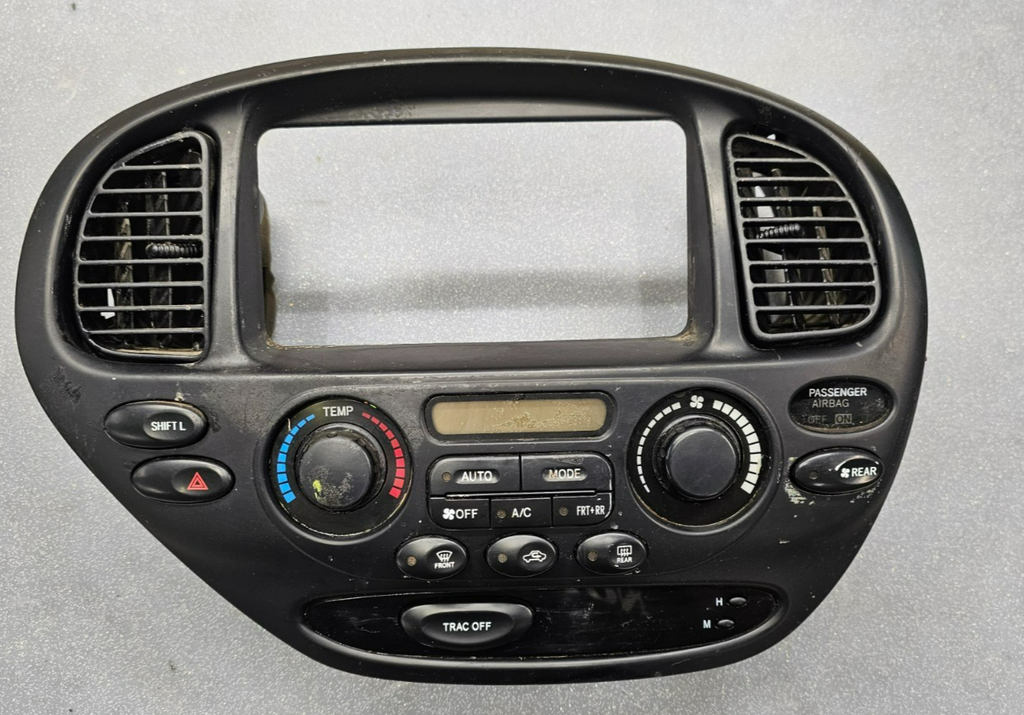 01-04 Sequoia Center Dash Radio Climate Control Surround Bezel Trim  Black OEM
