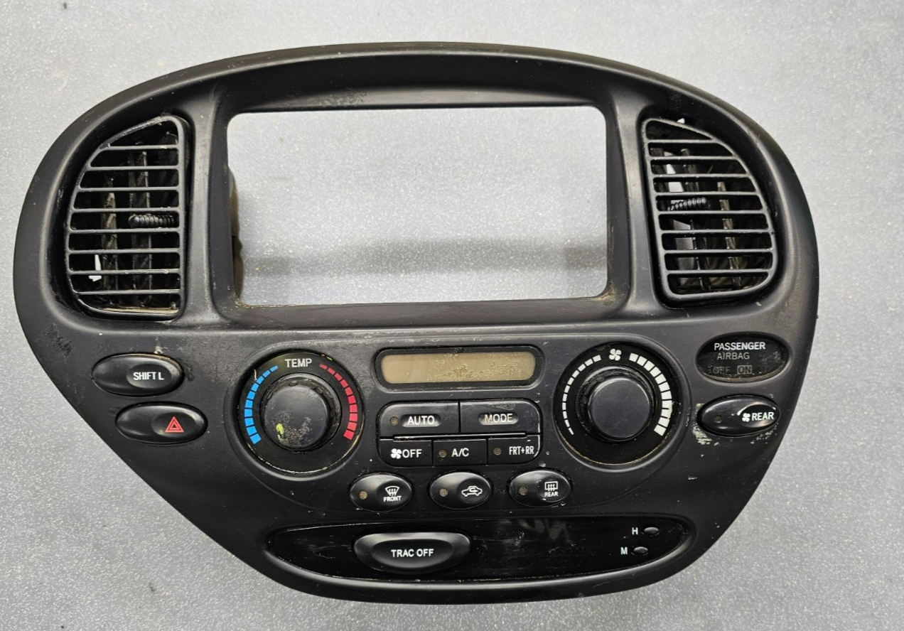 01-04 Sequoia Center Dash Radio Climate Control Surround Bezel Trim  Black OEM
