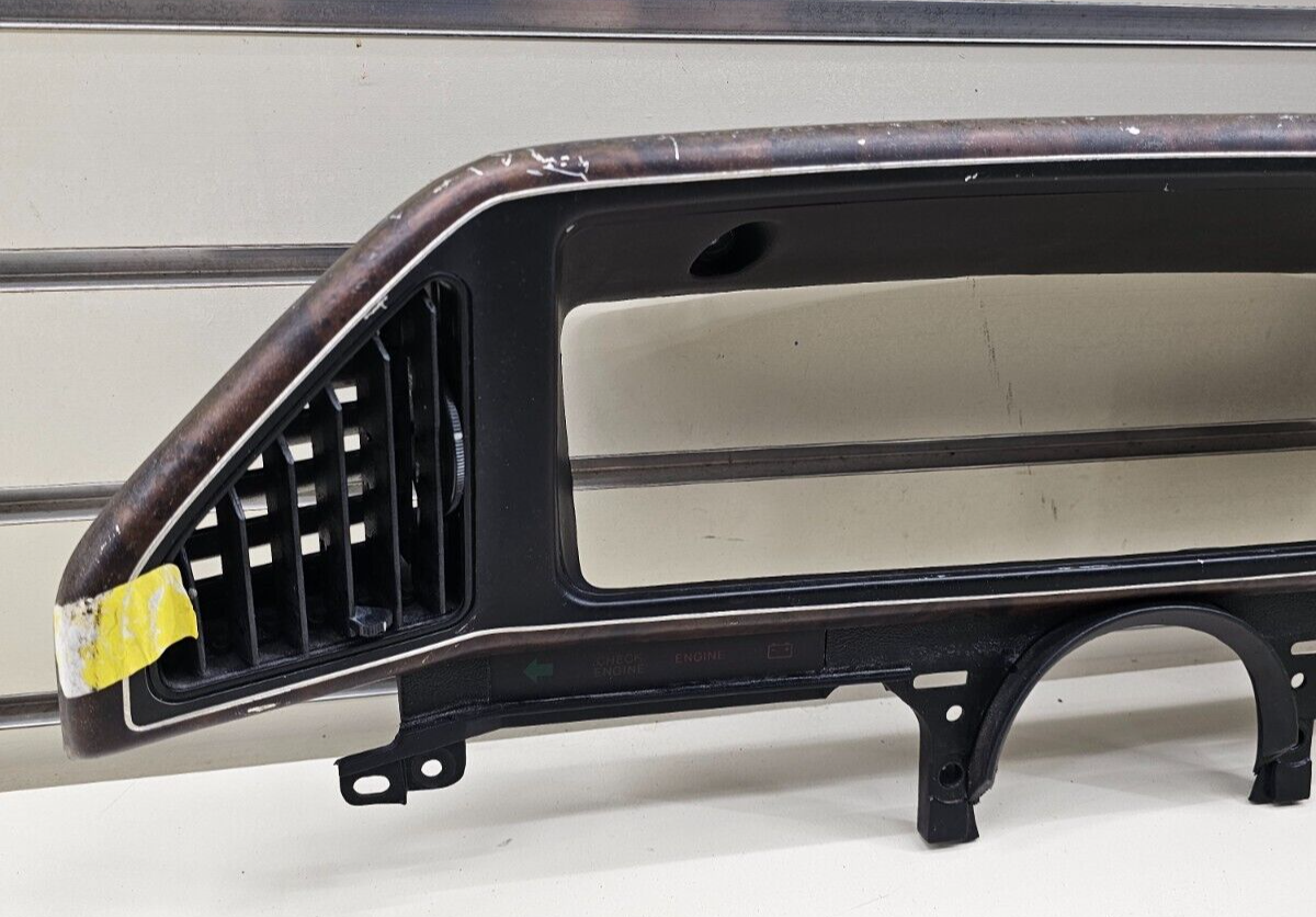 🔥87-91 Ford F150 BRONCO Dash Instrument Cluster Bezel Speedometer Trim Wood C11