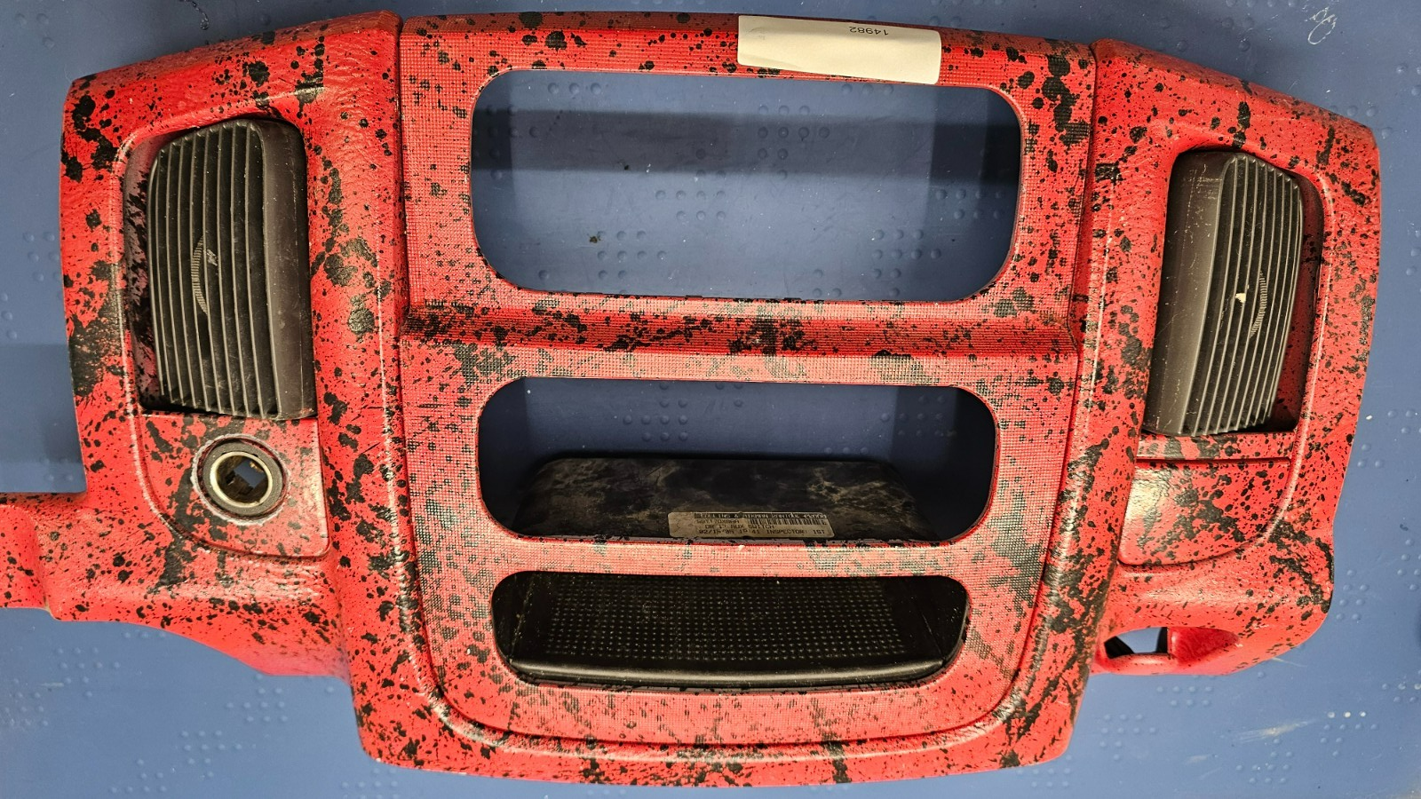 🔥02-05 Dodge RAM Dash RADIO Audio Stereo Bezel Climate Trim Panel RED B10