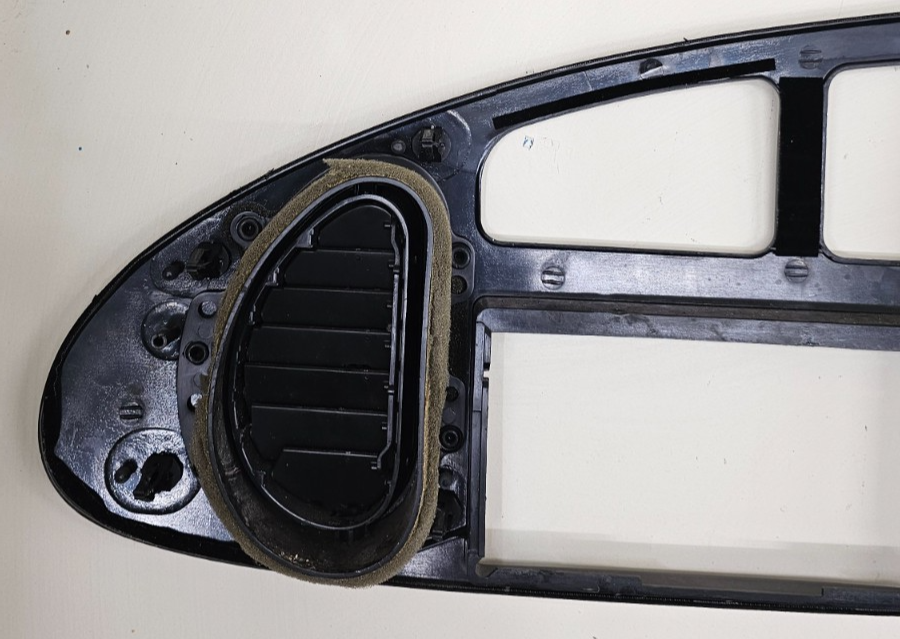 🔥97-03 Ford E-150 Econoline Dash Instrument Cluster Bezel Climate Radio Black