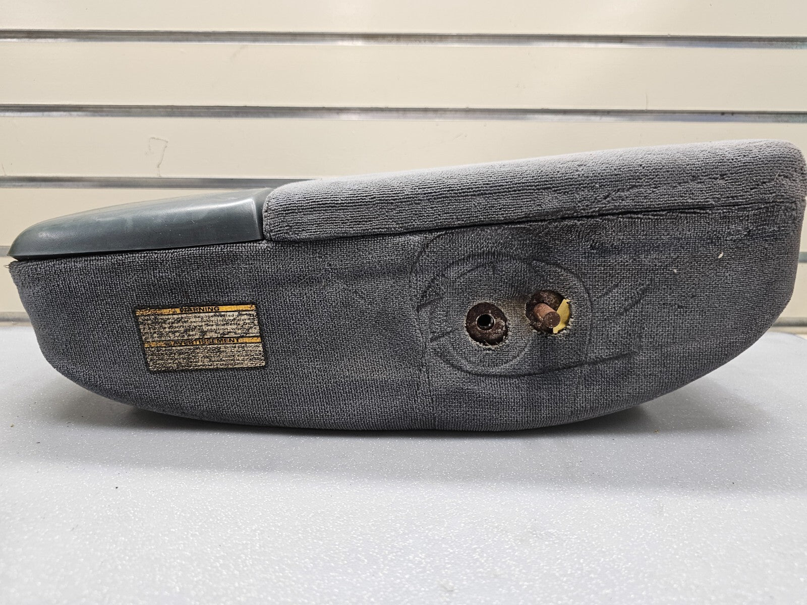 97-03 Ford F150 Center Console JUMP SEAT Cloth/Leather cup holder Green/Gray JS6