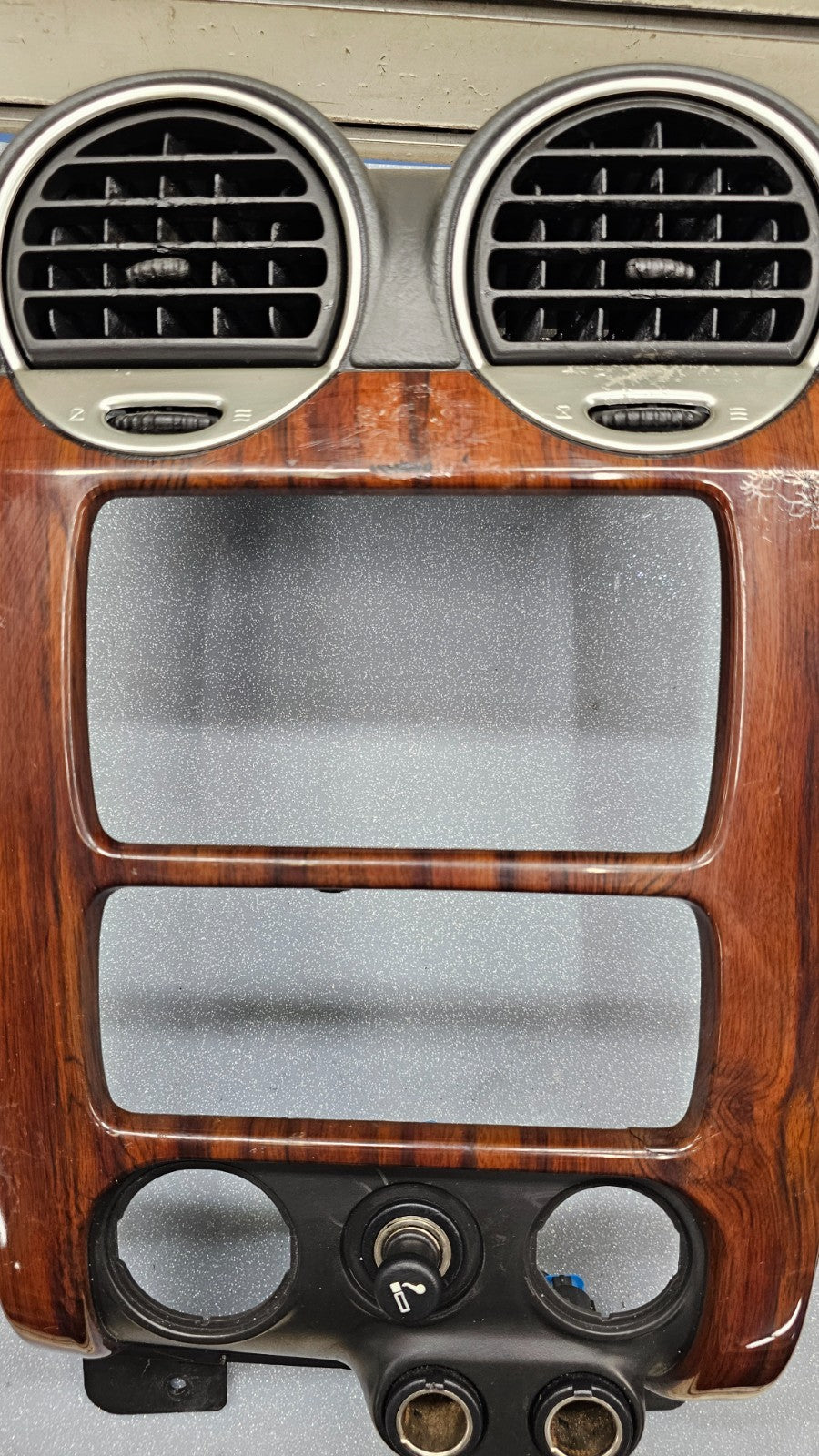 🔥02-09 GMC ENVOY XL DASH FRONT RADIO STEREO DISPLAY BEZEL CLIMATE CONTROL WOOD