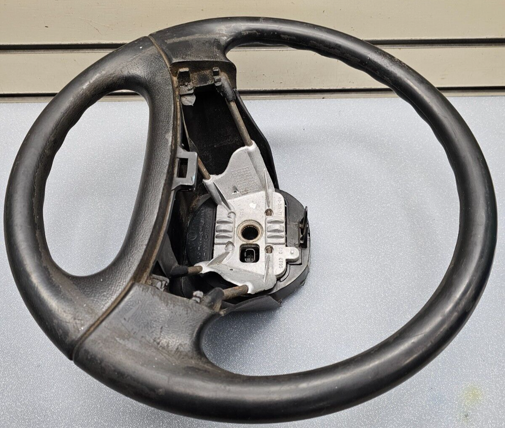 🔥92-96 Bronco F150 F250 F350 Left Driver Steering Wheel Cover Leather Black OEM