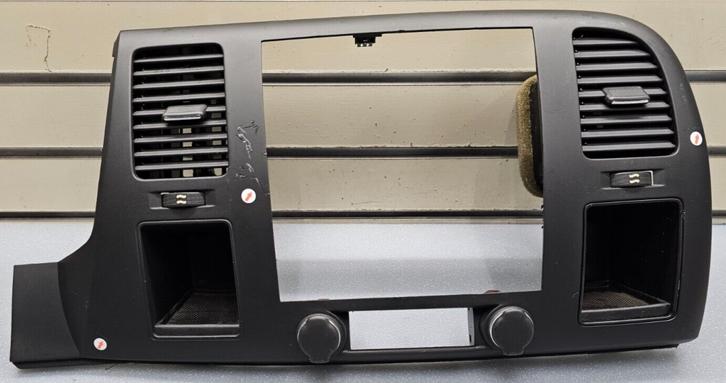 🔥07-14 Silverado SIERRA Center Dash Radio Bezel AC Climate Trim 2 Vent BLACK B6