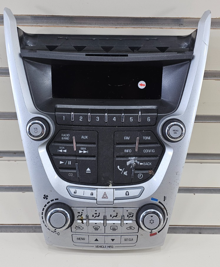 🔥10-11 Chevy Equinox Radio Stereo Display Climate Control Panel Bezel SILVER