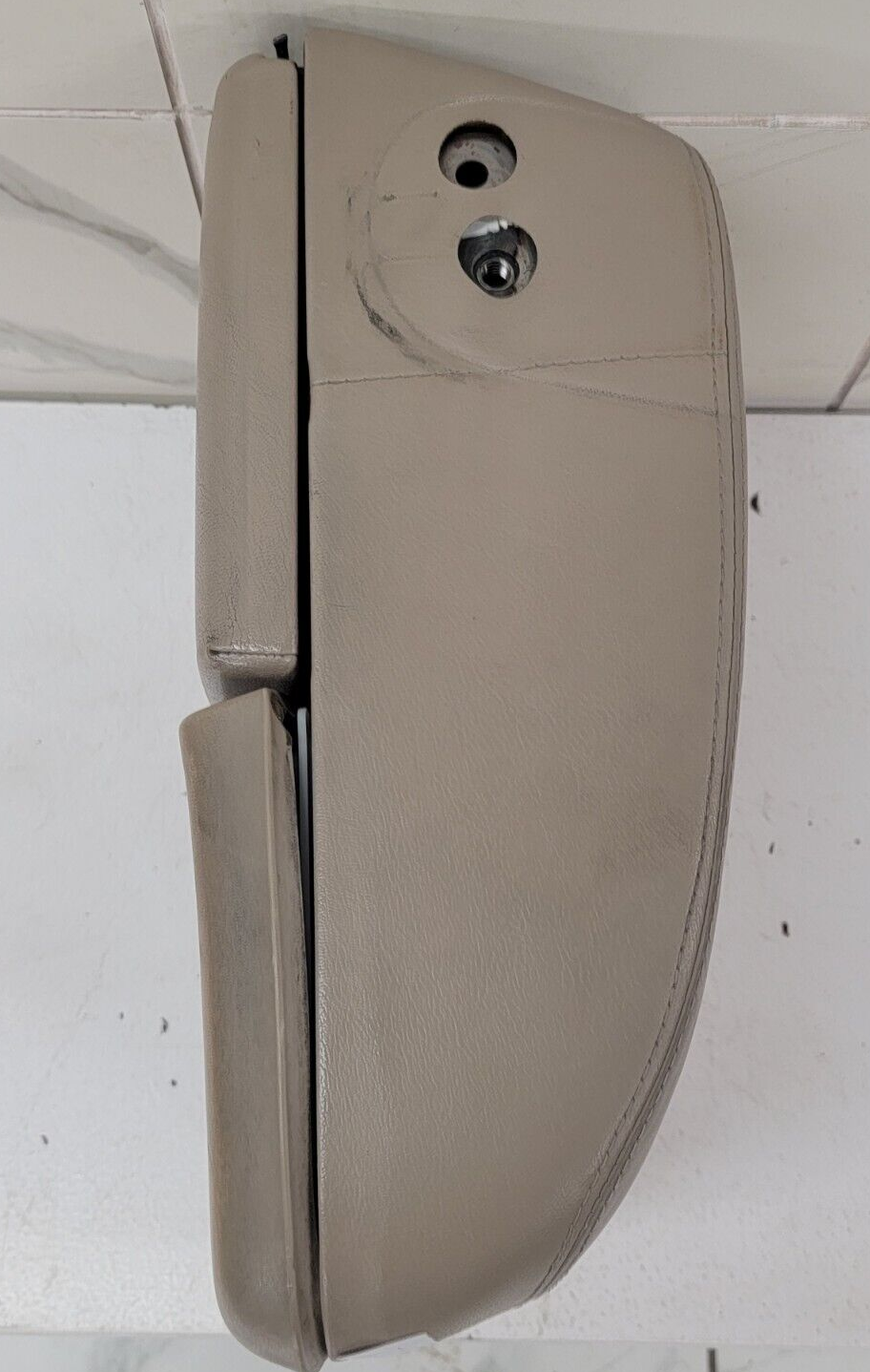 1997-03 Ford F-150 Jump Seat Center Console Armrest Holder Leather Tan JS6