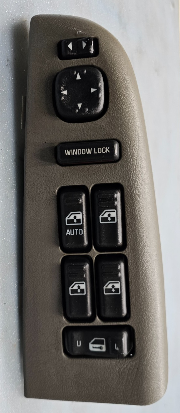 🔥99-02 Tahoe Suburban Left Driver Master Power Window Switch Assembly DK TAN