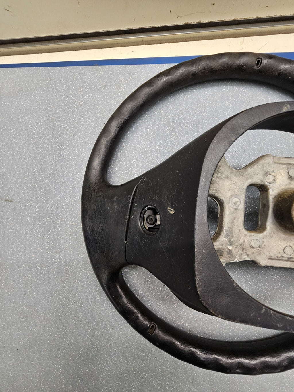 🔥1997-2003 Ford F-150 F-250 EXPEDITION Leather Steering Wheel Cruise Black OEM