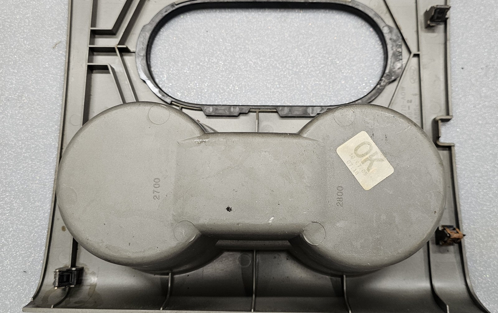 🔥04-08 Ford F150 Center Floor Console Shifter Shift Bezel Cup Holder Gray OEM