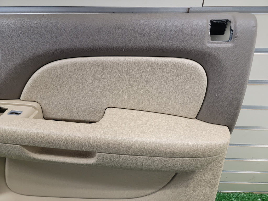 🔥07-13 CHEVY SILVERADO 1500 rear right passenger  INTERIOR DOOR TRIM PANEL TAN