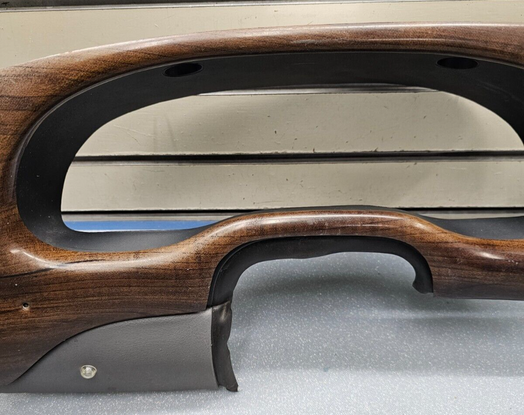 99-02 Ford E150 Econoline Van Dash Instrument Cluster Speedo Gauges Bezel Wood