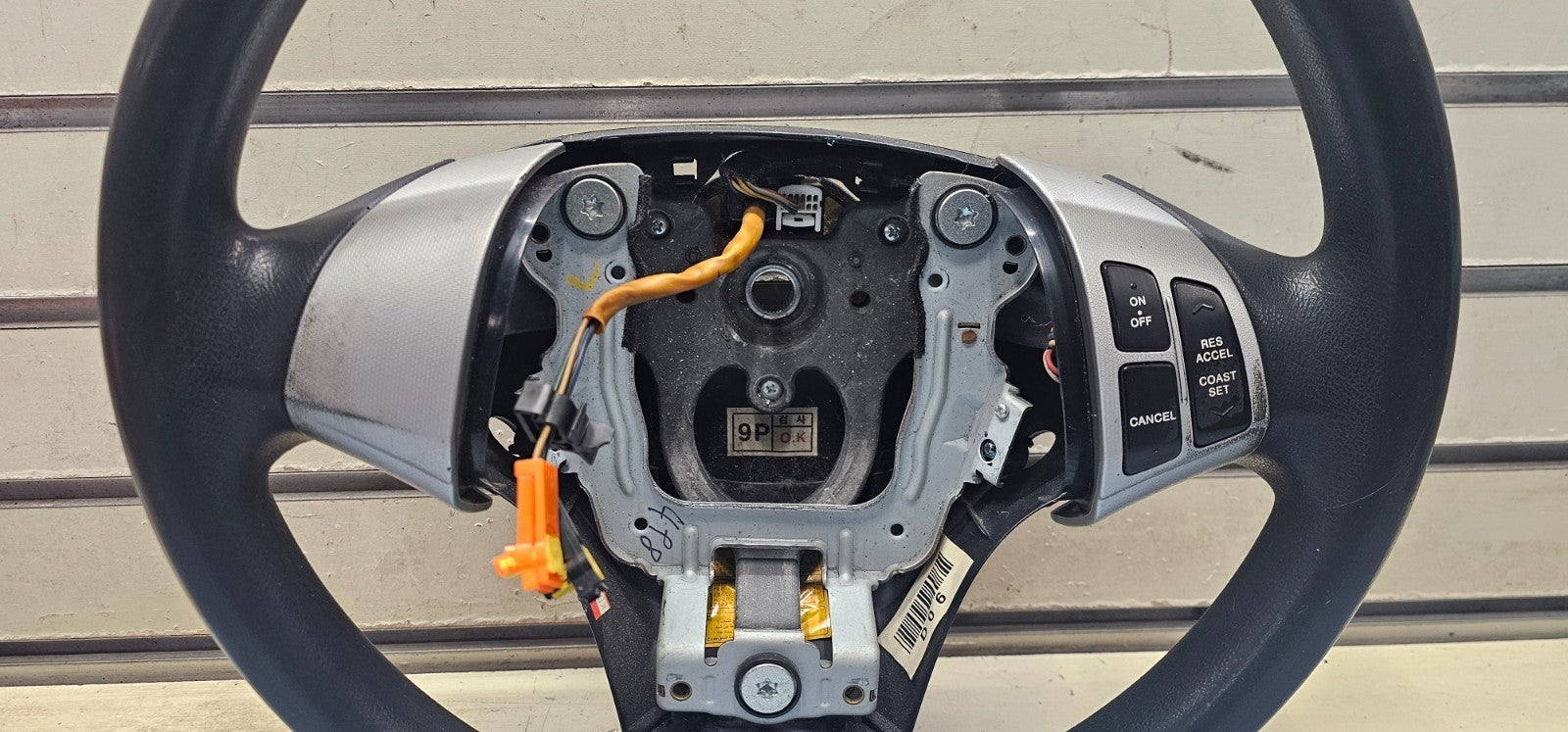 🔥07-09 Elantra Left Driver Steering Column Wheel Cruise Control Leather Black