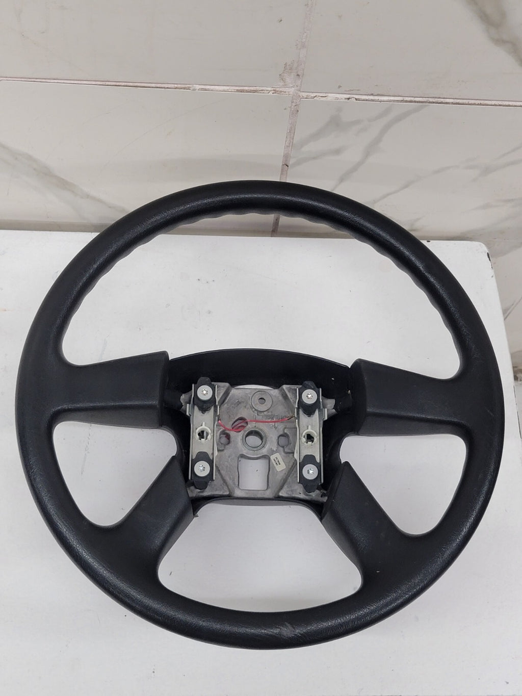 🔥03-06 SILVERADO SIERRA YUKON TAHOE SUBURBAN STEERING WHEEL LEATHER BLACK