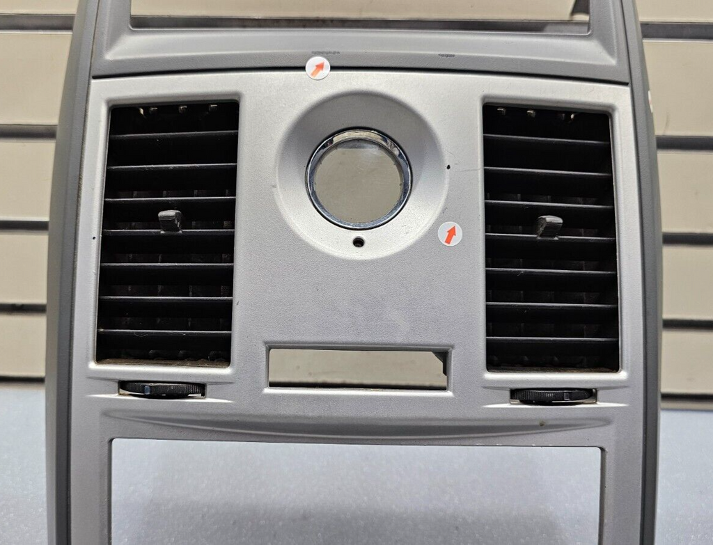 08-10 Grand Caravan Town Country Dash Radio Stereo Trim Bezel Panel SILVER/GRAY
