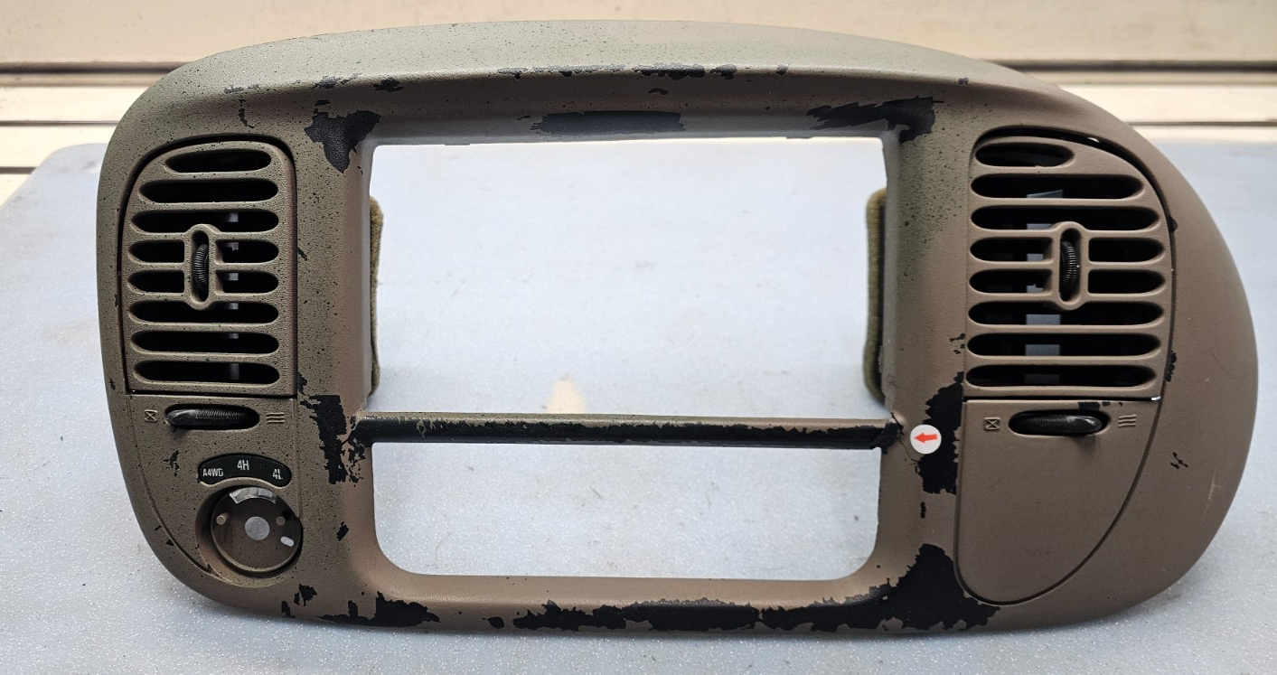 🔥97-03 FordF-150 Dash Radio Stereo Climate BEZEL Trim Panel Line TAN B1
