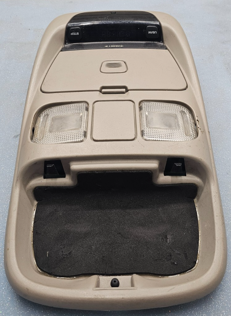 🔥98-01 Dodge Ram Overhead Console Storage Dome Map Light Lamp Assembly TAN