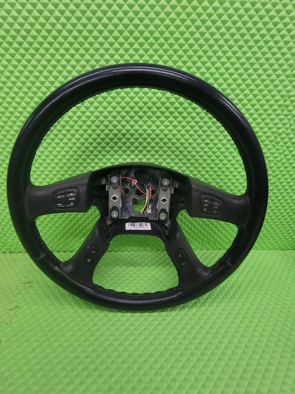 🔥03-07 H2 Black Leather Driver Column Steering Wheel Radio Volume Controls OEM
