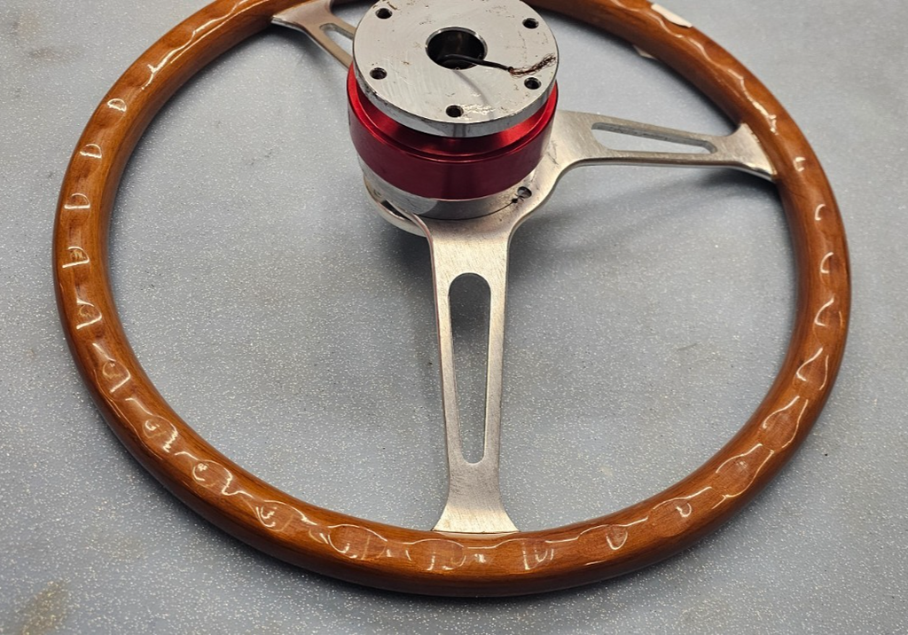 🔥78-91 Mercedes W123 W124 R107 240D 260E Steering Wheel Wood Classic Silver