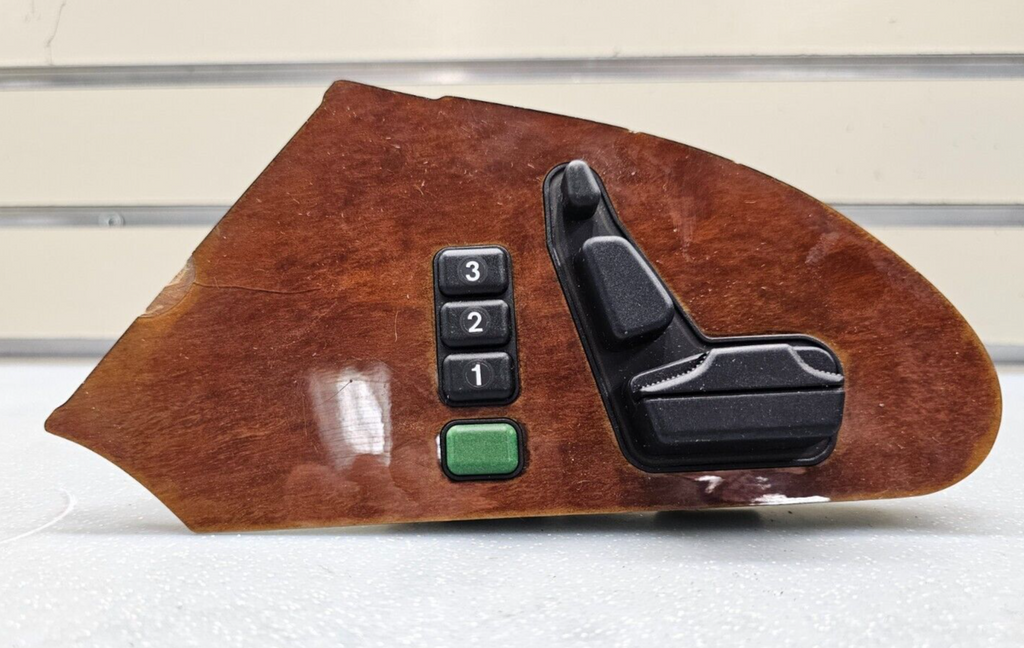 92-99 Mercedes W140 S500 S420 Front Master Left Driver Seat Adjuster Switch WOOD