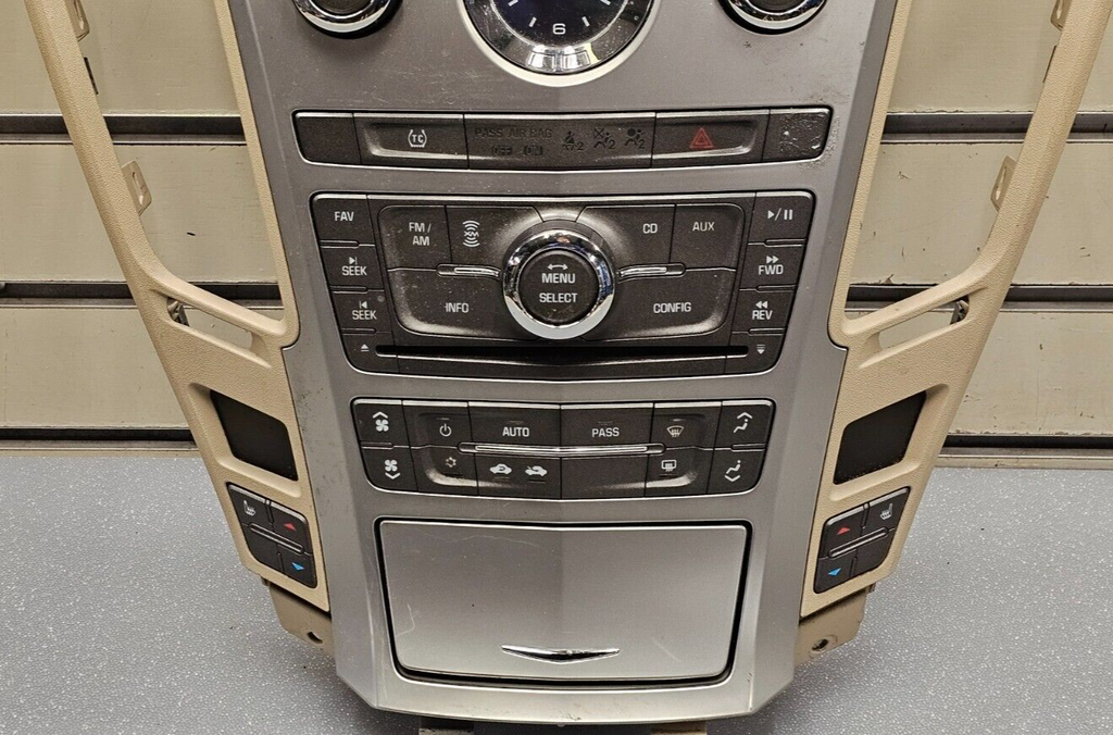🔥08-13 Cadillac CTS Dash AM FM Radio Stereo Control Panel Trim Bezel Silver B44